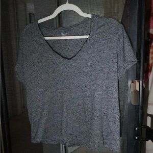 Madewell Heather Gray V-Neck Tee